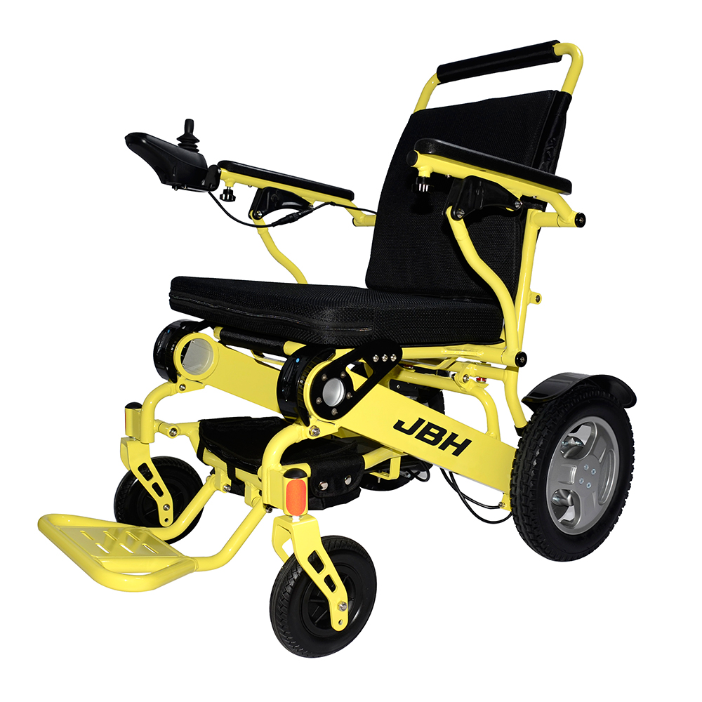 JBH gul bärbar äldre elektrisk rullstol D09